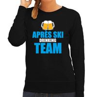 Apres ski trui Apres ski drinking team bier zwart dames - Wintersport sweater - Foute apres ski out