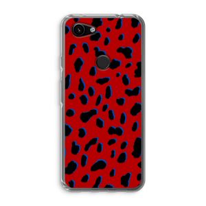 Red Leopard: Google Pixel 3a Transparant Hoesje