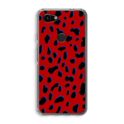 Red Leopard: Google Pixel 3a Transparant Hoesje