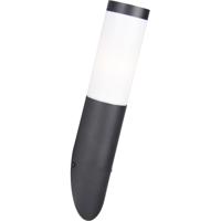 LED Wandlamp Buiten - E27 Fitting - Spatwaterdicht IP44 - Mat Zwart RVS