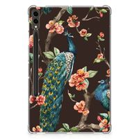 Samsung Galaxy Tab S9 Plus Back Case Pauw met Bloemen