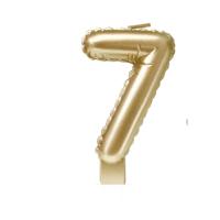 Foil balloon candle gold 7 | 4 stuks