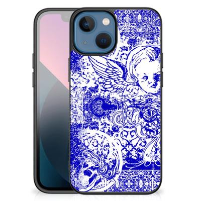 Telefoonhoesje Apple iPhone 13 mini Angel Skull Blauw