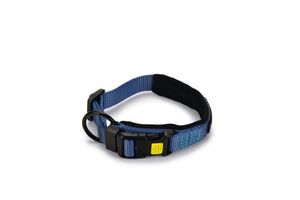 Beeztees parinca premium - hondenhalsband - nylon - blauw - 30-35 cm x 20 mm