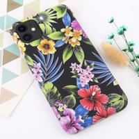 Voor iPhone 11 bloem patroon TPU Protecitve geval (zwarte achtergrond bloem) Voor iPhone 11 bloem patroon TPU Protecitve geval (zwarte achtergrond bloem)