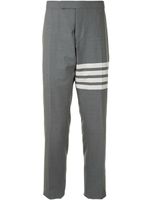 Thom Browne pantalon 4-Bar à taille basse - Gris - thumbnail