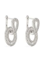 Kenneth Jay Lane boucles d'oreilles Baguette Open Circle - Argent