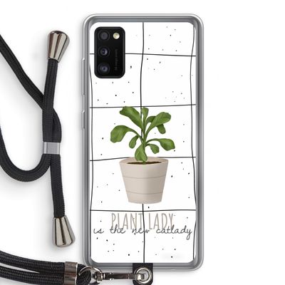 Kamerplant op vensterruit: Samsung Galaxy A41 Transparant Hoesje met koord