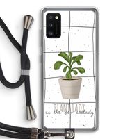 Kamerplant op vensterruit: Samsung Galaxy A41 Transparant Hoesje met koord