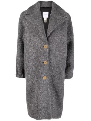 Patou manteau boutonné à manches bouffantes - Gris