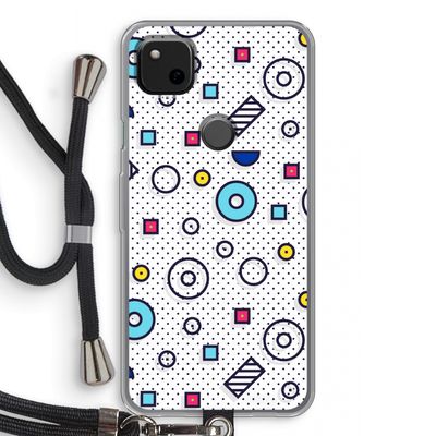 8-bit N°9: Pixel 4a Transparant Hoesje met koord