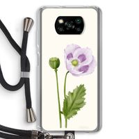 Purple poppy: Xiaomi Poco X3 Pro Transparant Hoesje met koord