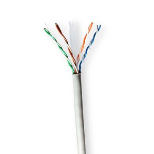 Netwerk Kabel Rol | CAT6 | Stranded | U/UTP | CCA | 100.0 m | Binnenshuis | Rond | PVC | Grijs