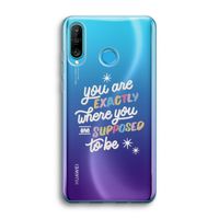 Right Place: Huawei P30 Lite Transparant Hoesje