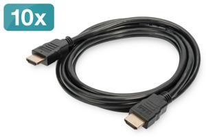 Digitus AK-990920-020-S HDMI-kabel HDMI Aansluitkabel HDMI-A-stekker, HDMI-A-stekker 2.00 m Zwart Audio Return Channel (ARC), Ultra HD-HDMI met ethernet