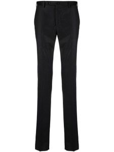 Incotex pantalon slim en laine vierge à plis marqués - Noir