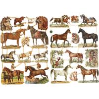 Creativ Company Vintage plaatjes, paarden, vel 16,5x23,5 cm, 2 vel/ 1 doos