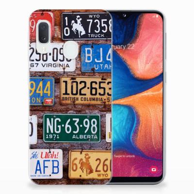 Samsung Galaxy A20e | Siliconen hoesje | met foto Kentekenplaten