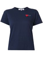 Comme Des Garçons Play embroidered heart T-shirt - Bleu - thumbnail