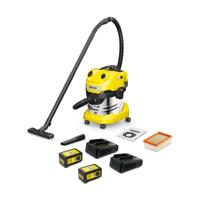 Karcher Accu aangedreven nat- en droogstofzuiger WD 4-18 S V-20/22 Dual Battery Set - 1.628-626.0