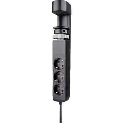 Neomounts DS22-840BL6 Bureaustekkerdoos Zwart Randaarde stekker 1 stuk(s)