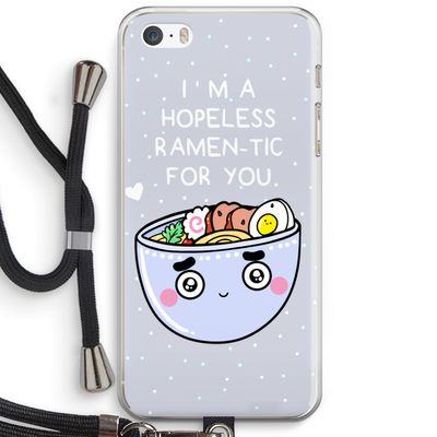 I'm A Hopeless Ramen-Tic For You: iPhone 5 / 5S / SE Transparant Hoesje met koord