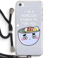 I'm A Hopeless Ramen-Tic For You: iPhone 5 / 5S / SE Transparant Hoesje met koord