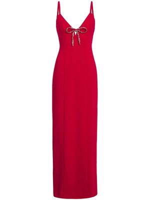 Cinq A Sept robe longue Adele à détail de nœud - Rouge