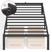 Metalen bedframe met opbergruimte eenvoudig te monteren, 200 x 90 x 35.6 cm