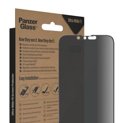 PanzerGlass Blickschutzfilter P2783 Screenprotector (glas) Apple iPhone 16e, iPhone 14, iPhone 13, iPhone 13 Pro 1 stuk(s) Meekijkbescherming PanzerGlass Blickschutzfilter P2783 Screenprotector (glas) Apple iPhone 16e, iPhone 14, iPhone 13, iPhone 13 Pro 1 stuk(s) Meekijkbescherming
