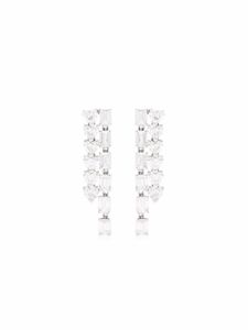 SHAY boucles d'oreilles pendantes en or blanc 18ct serties de diamants - Argent