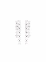 SHAY boucles d'oreilles pendantes en or blanc 18ct serties de diamants - Argent