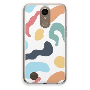 Memphis Shapes Blue: LG K10 (2017) Transparant Hoesje