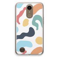 Memphis Shapes Blue: LG K10 (2017) Transparant Hoesje