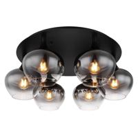 Globo Zwarte plafondlampMaxy 6-lichts Ø 65cm - 15548-6D