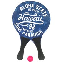 Houten beachball set met Hawaii print   -