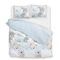 Dekbedovertrek Katoen - (x240 cm) - Blauw Flanel - Dessin: Dieren - Zo!Home - Dekbed-Discounter.nl
