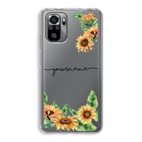 Zonnebloemen: Xiaomi Redmi Note 10S Transparant Hoesje Zonnebloemen: Xiaomi Redmi Note 10S Transparant Hoesje