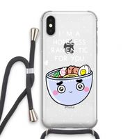 I'm A Hopeless Ramen-Tic For You: iPhone X Transparant Hoesje met koord