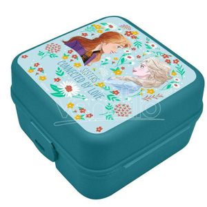 Disney Frozen broodtrommel/lunchbox voor kinderen - blauw - kunststof - 14 x 8 cm