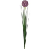 Lila paarse allium/sierui kunstbloem 80 cm - thumbnail