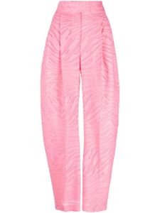 The Attico pantalon Gary à motif zébré - Rose