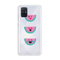 Smiley watermeloen: Galaxy A71 Transparant Hoesje