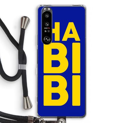 Habibi Blue: Sony Xperia 1 III Transparant Hoesje met koord