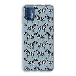 Zebra: Motorola Moto G9 Plus Transparant Hoesje