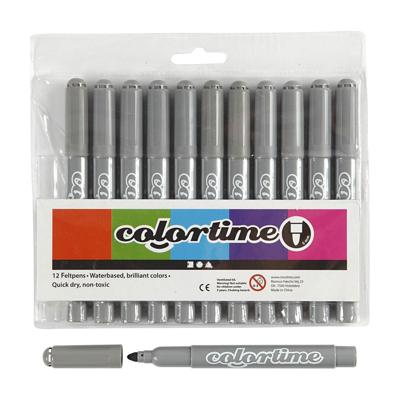 Creativ Company Grijze jumbo stiften, 12st.
