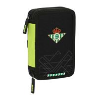 Dubbele etui Real Betis Balompié Zwart Limoen 12.5 x 19.5 x 4 cm (28 Onderdelen)