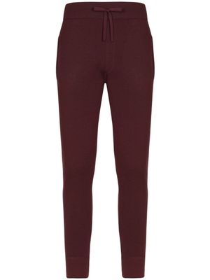 Dolce & Gabbana pantalon en laine vierge à coupe fuselée - Rouge