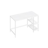 Bureau met 2 planken industrieel design, Esdoorn wit / 120 x 60 cm