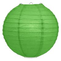 Luxe bol feest lampion - groen - dia 25 cm - papier Luxe bol feest lampion - groen - dia 25 cm - papier